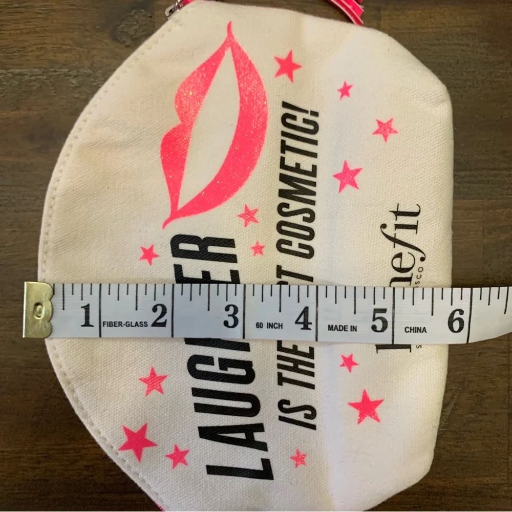 ✅ Benefit “Laughter is the best cosmetic” small cosmetic or makeup bag